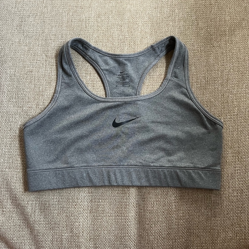 Gray Nike Sports Bra
